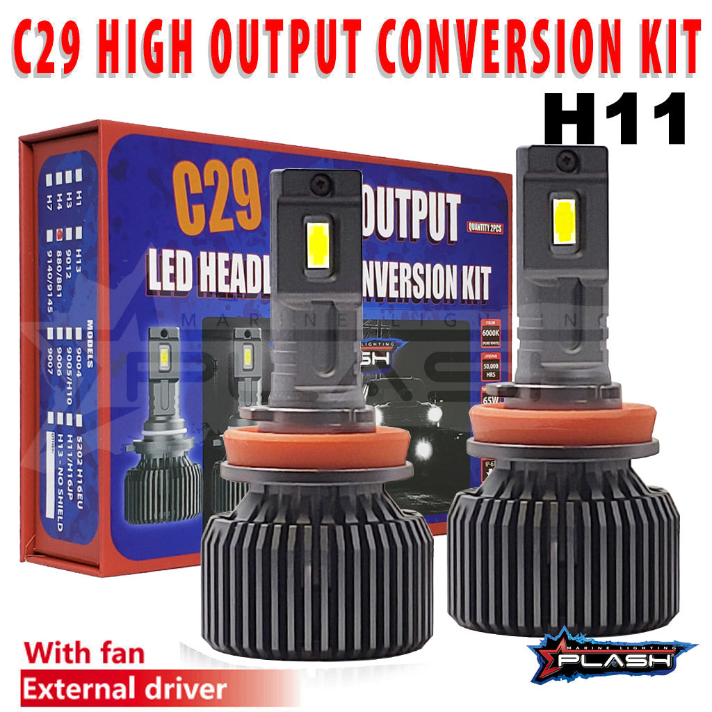 C29 Output LED Headlight Conversion | H11