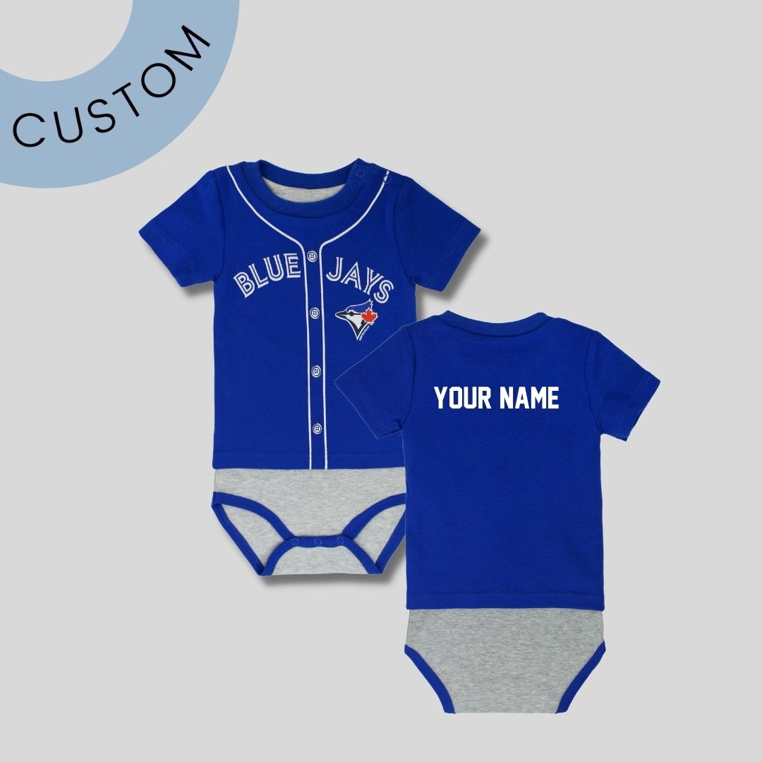 New York Giants Nike Home Jersey Romper - Custom - Infant