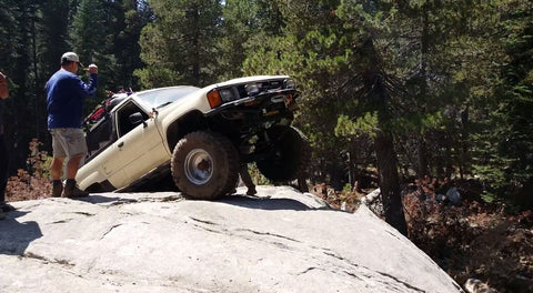 Ken three wheeling on the bonus line at slick rock