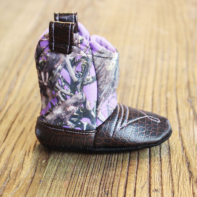 Purple Camo Baby Cowboy Boots – You Had 