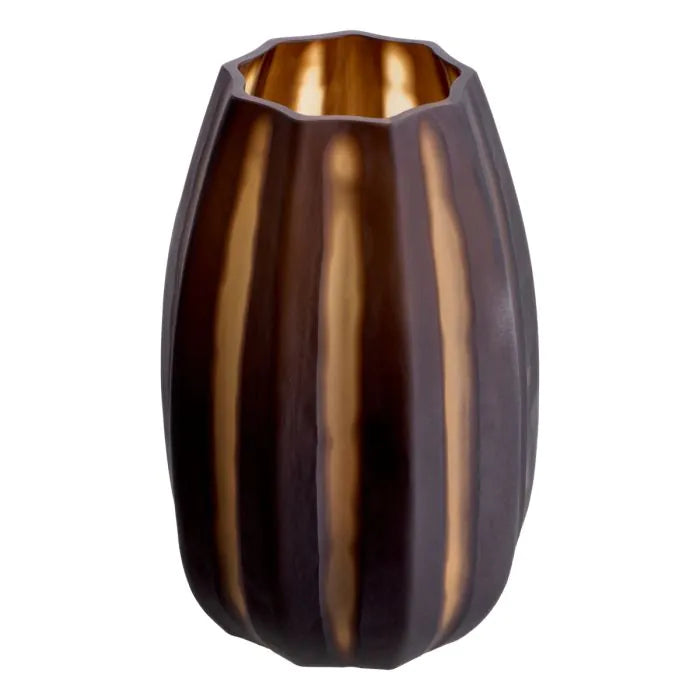 Product photograph of Tiara Small Glass Vase - Brown from Olivia's.
