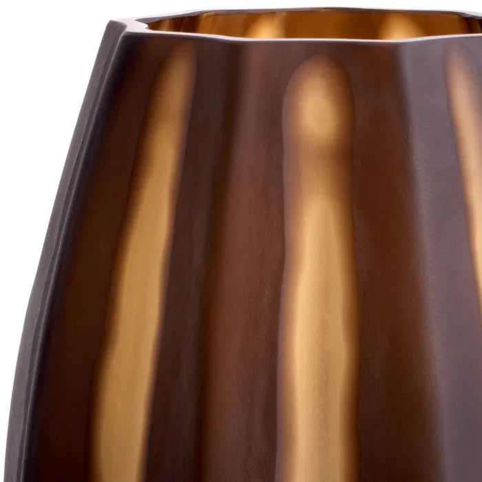 Product photograph of Tiara Small Glass Vase - Brown from Olivia's.