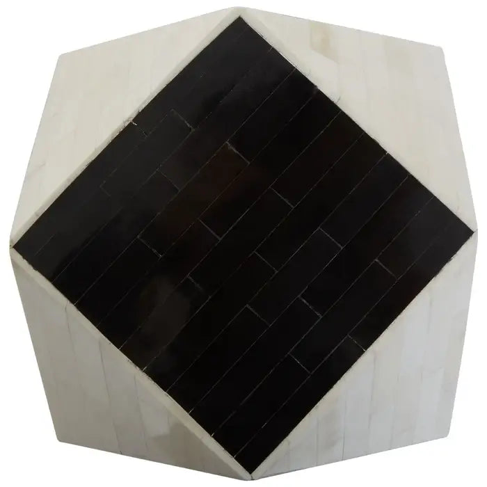 Product photograph of Donall Large Diamond Trinket Box - Black White from Olivia's