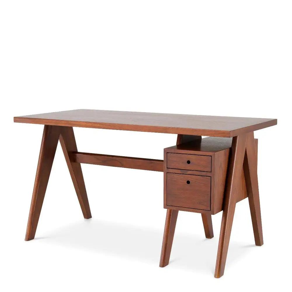 Product photograph of Jullien Desk - Classic Brown from Olivia's