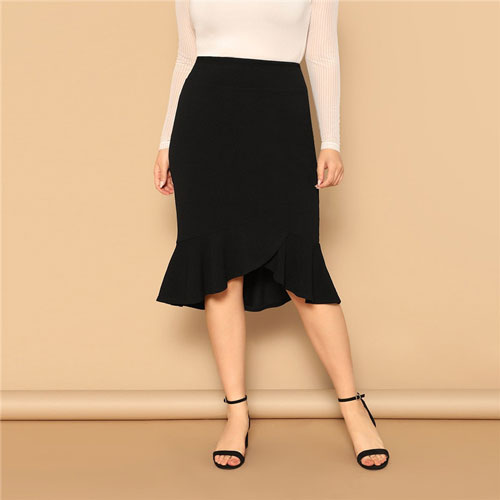 black bodycon pencil skirt