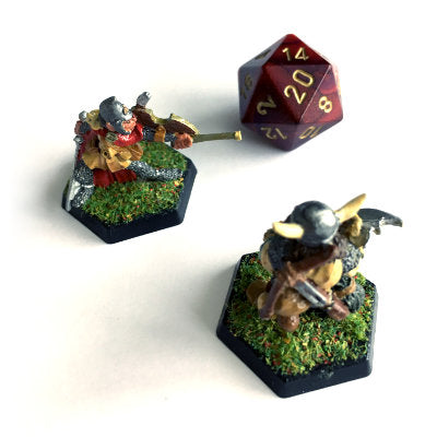 RPG miniatures and dices