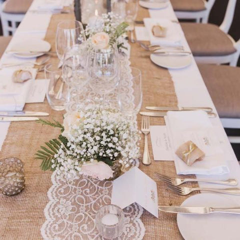 Rustic Burlap Table Runner