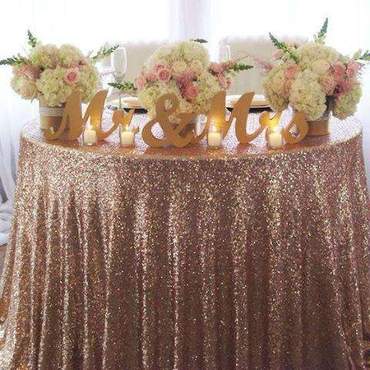 Gold Sequin Tablecloth