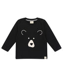 bear head sweatshirt in black