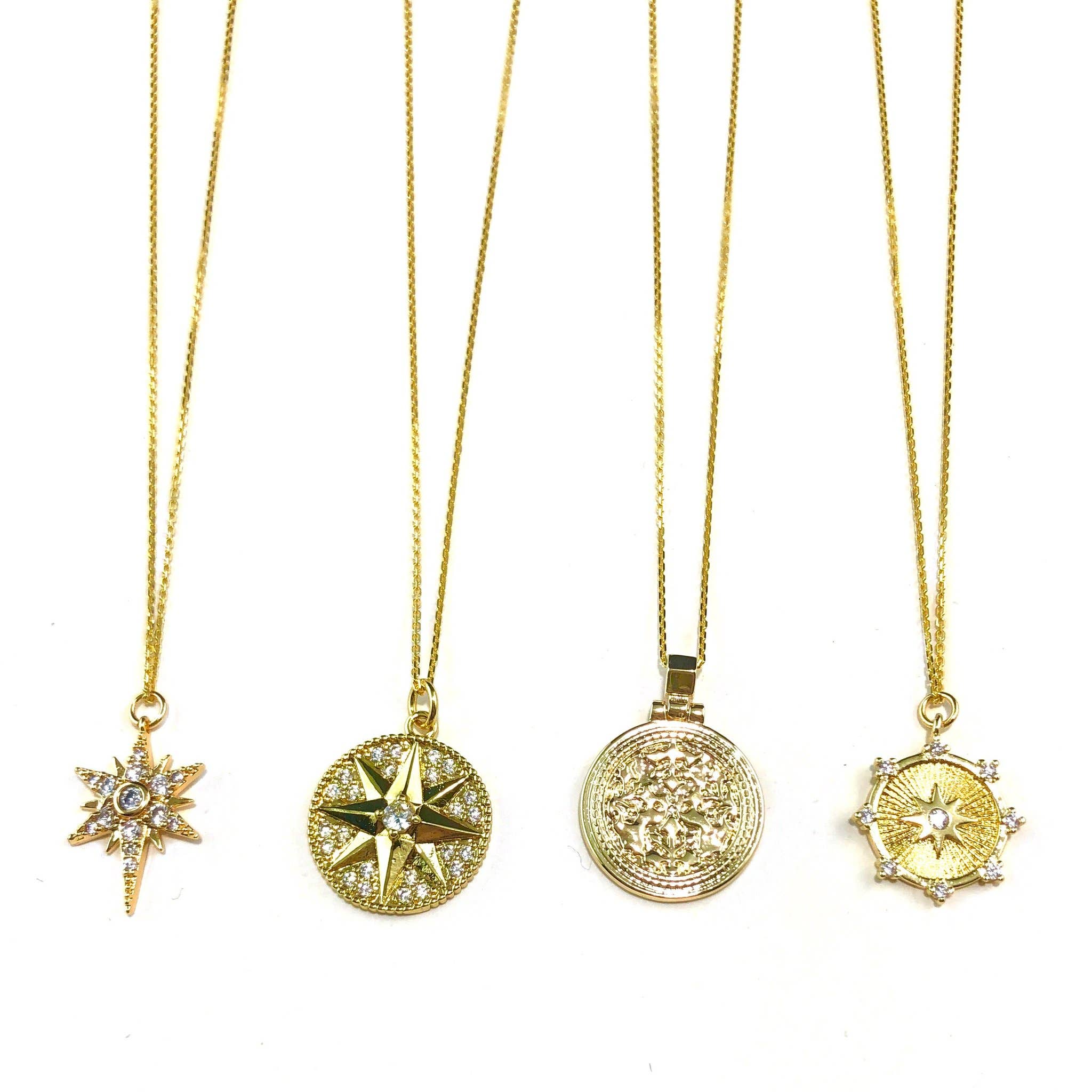 Golden Adina Charm Necklaces
