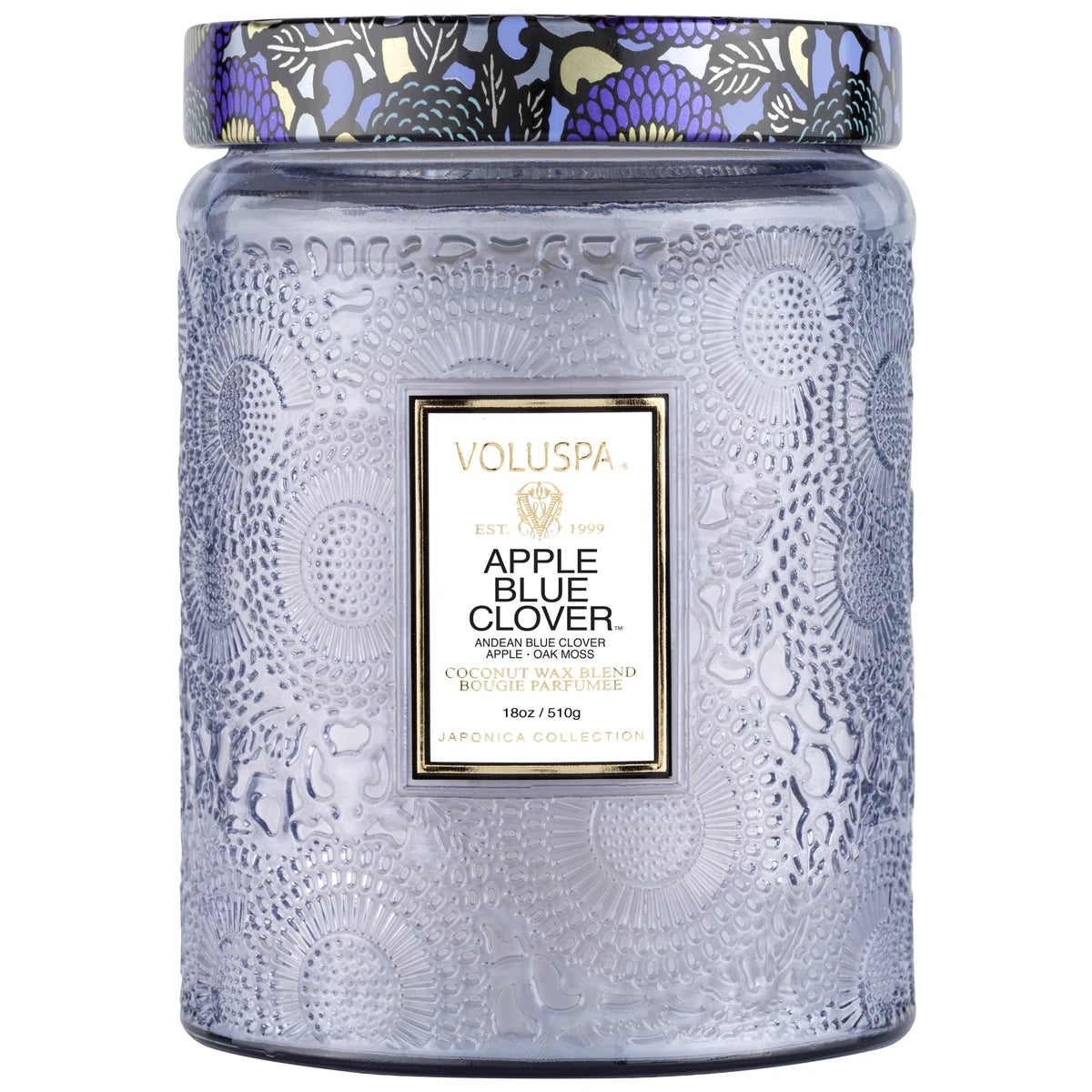 Apple Blue Clover | Large Jar Glass Candle