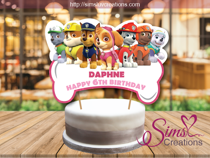 PAW PATROL BIRTHDAY CAKE TOPPER | CAKE CENTERPIECE CAKE DECORATIONS – Luv Creations