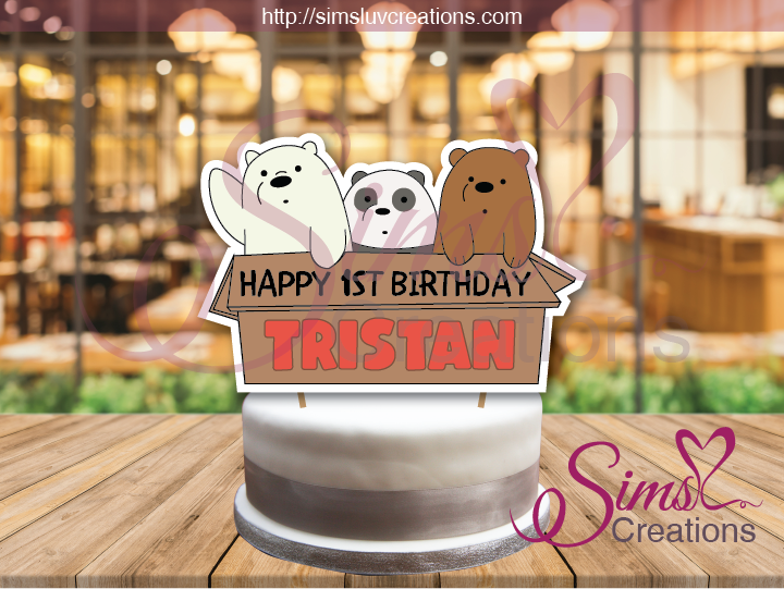 WE BARE BEARS CAKE TOPPER | CAKE CENTERPIECE | CAKE DECORATIONS – Sims