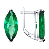 green stone jewelry earrings made in russia emerald alternative