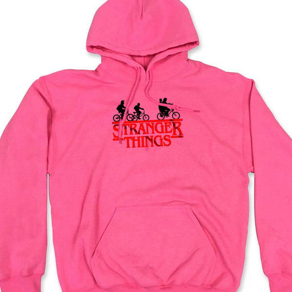 pink stranger things hoodie