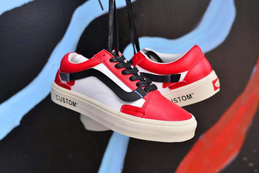 off white red vans