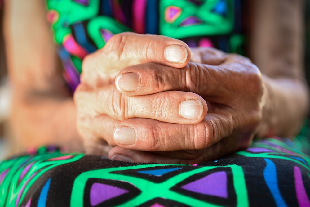 hand with wrinkles