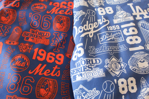 rad MLB dodgers and mets fabric 