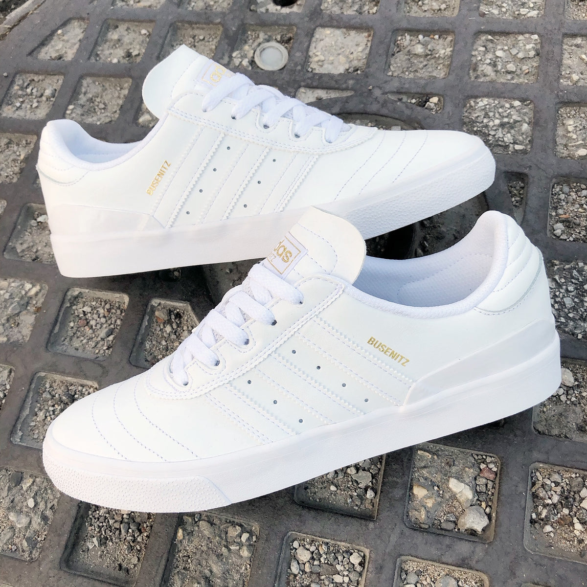 Adidas Busenitz Vulc - White Leather – The Kit