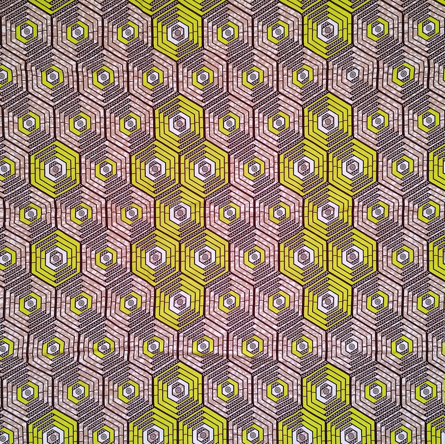 ROLL OF THE DICE (on green) African Wax Print Ankara Fabric