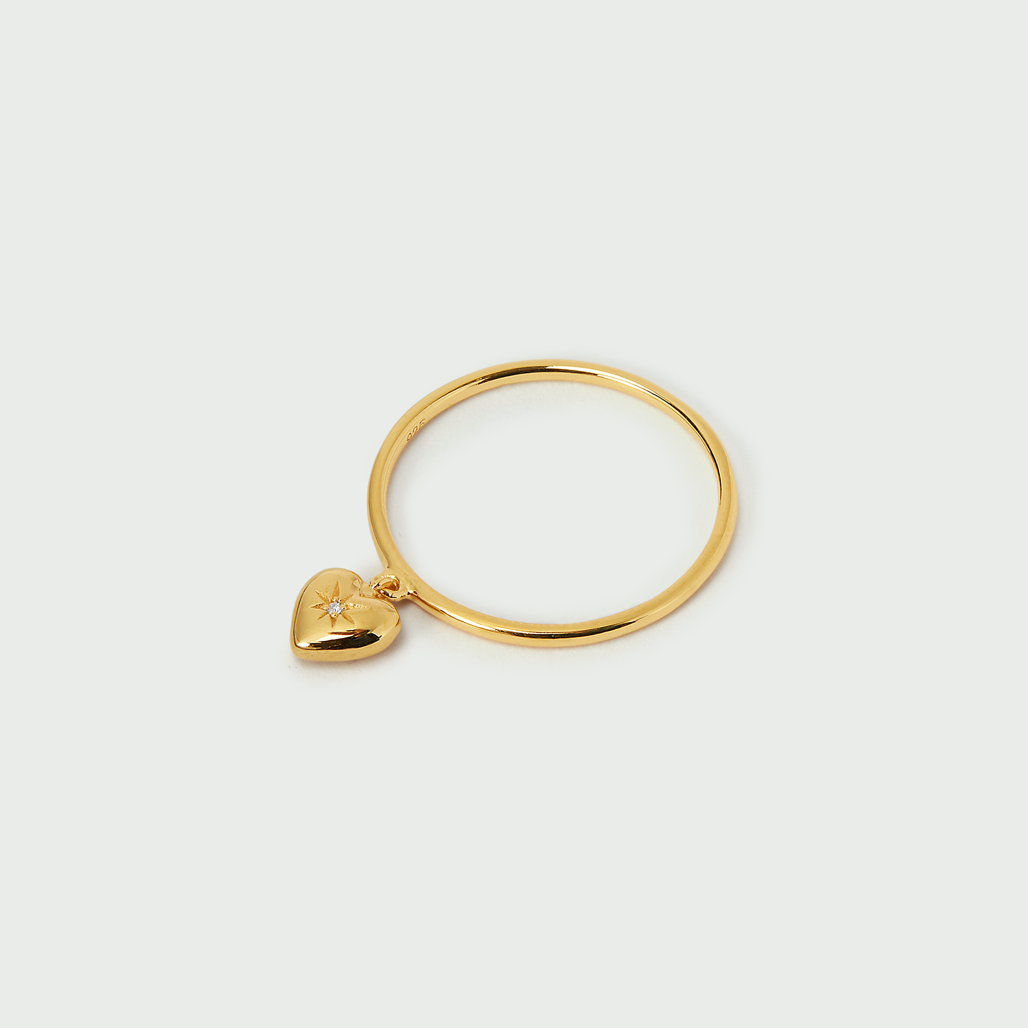 LUXE Heart Charm Ring M/L - Orelia LUXE