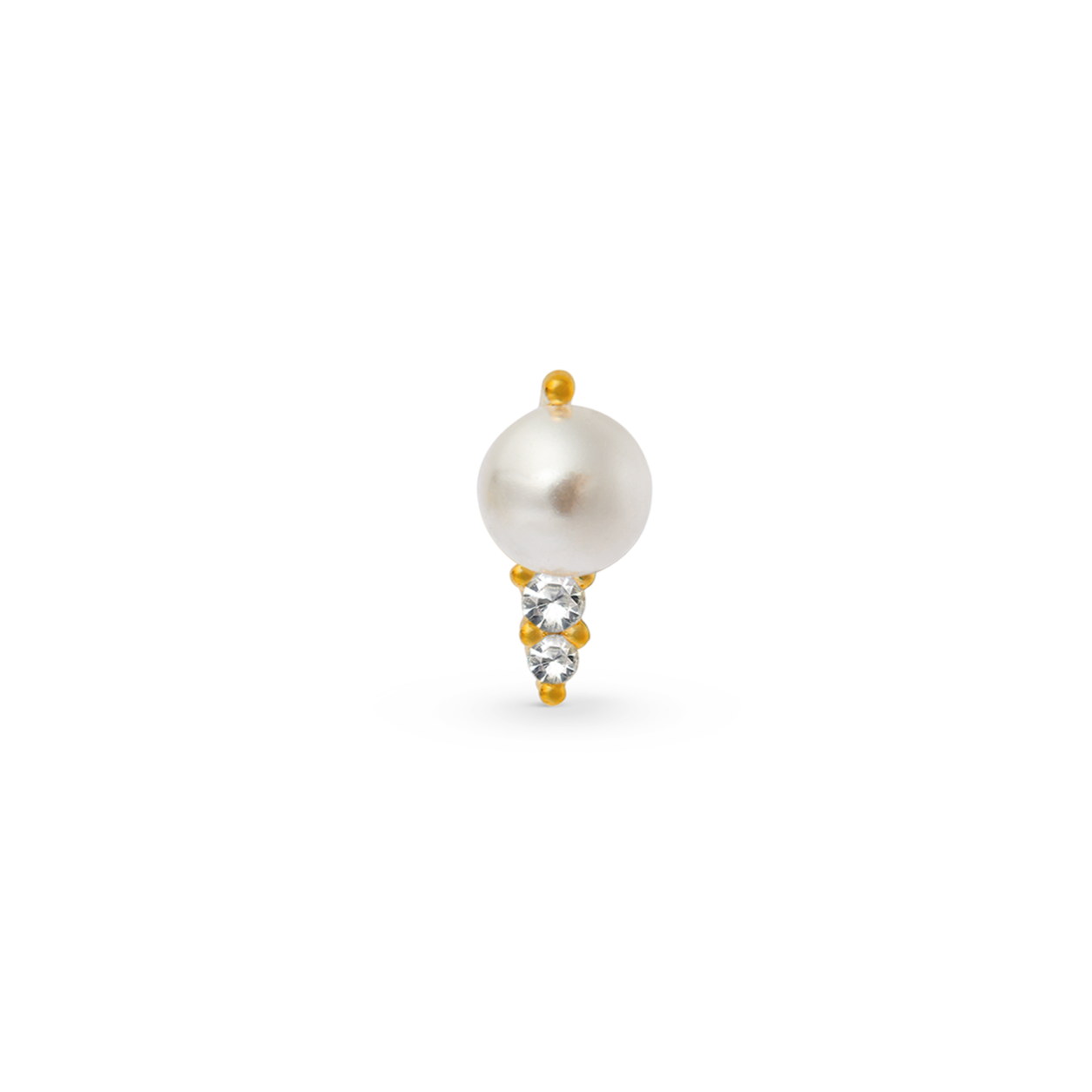 Pearl Crystal Barbell - Orelia London