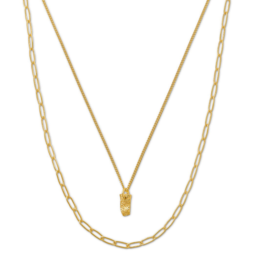 Mini Molten Charm 2-Row Necklace - Orelia London