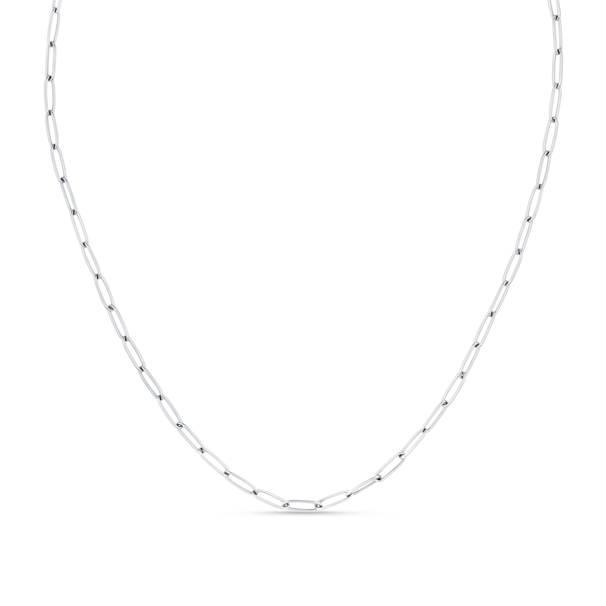 Oval Paperclip Necklace - Silver - Orelia & Joe