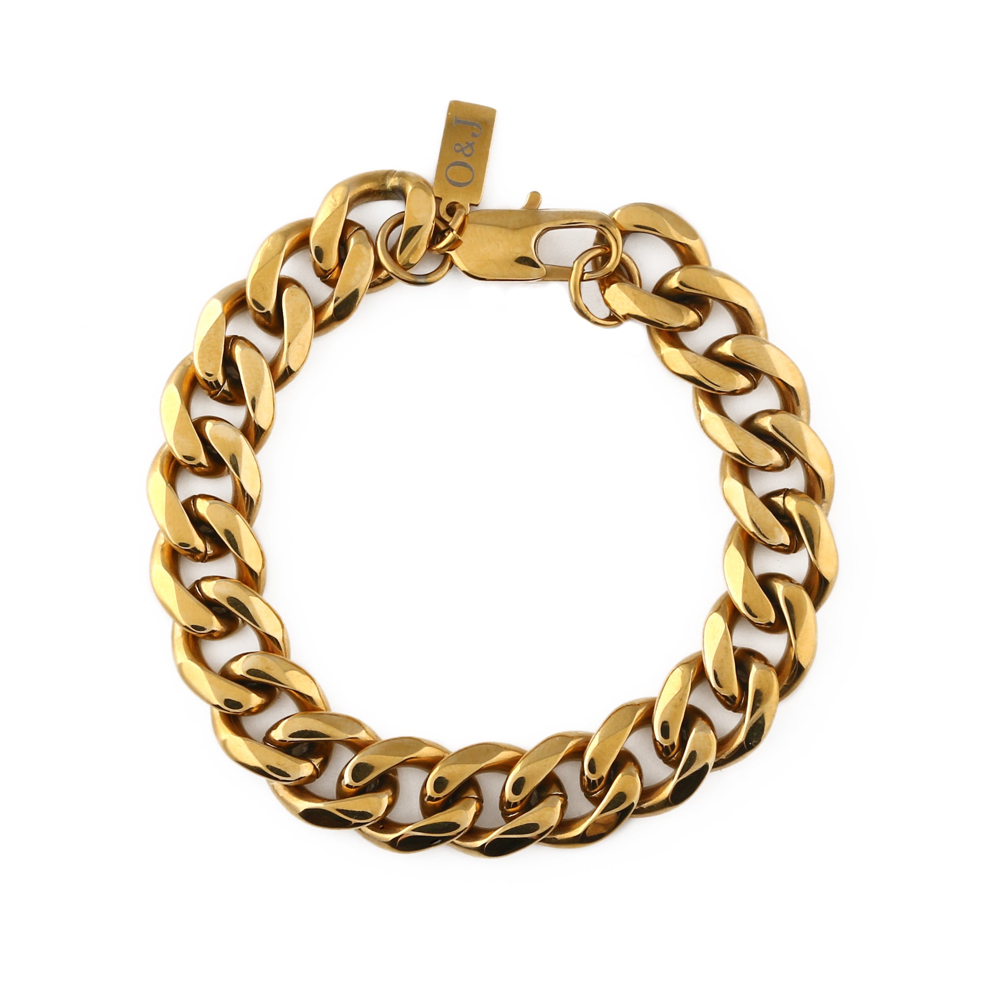 Chunky Curb Chain Bracelet - Gold - Orelia & Joe