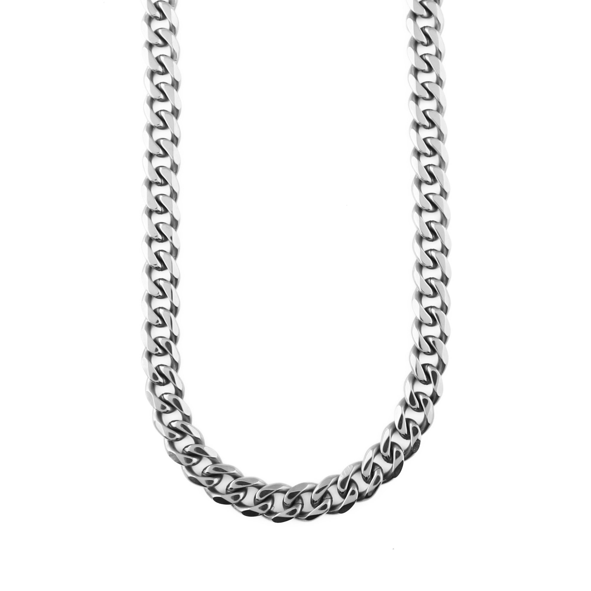 Chunky Curb Chain Necklace - Silver - Orelia & Joe