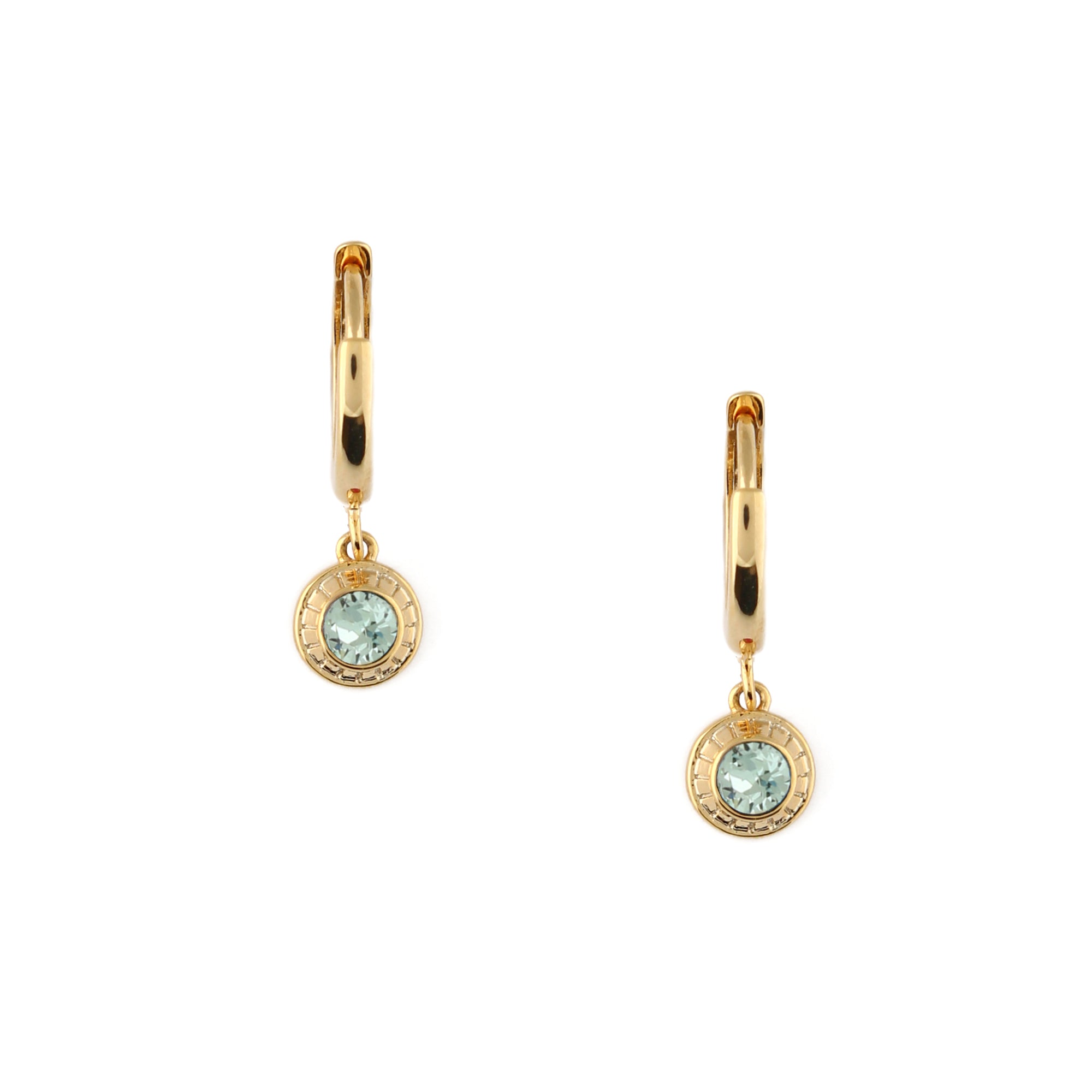 August Birthstone Huggie Hoop Earrings Made With Swarovski Crystals - Orelia London