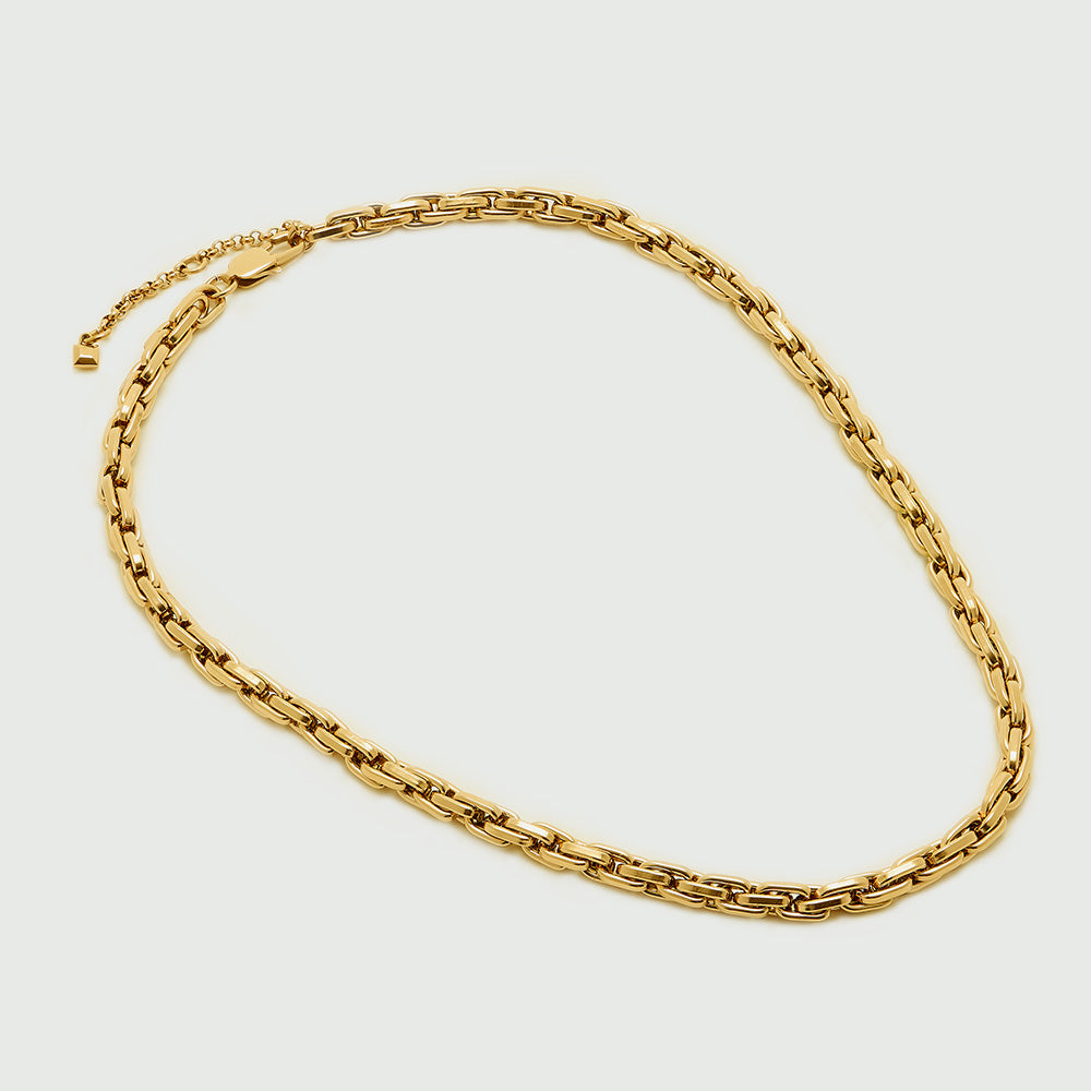 LUXE Interlocking Link Chain Necklace - Gold - Orelia LUXE