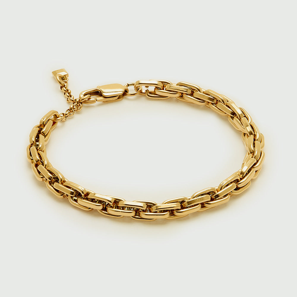 LUXE Interlocking Link Chain Bracelet - Gold - Orelia LUXE