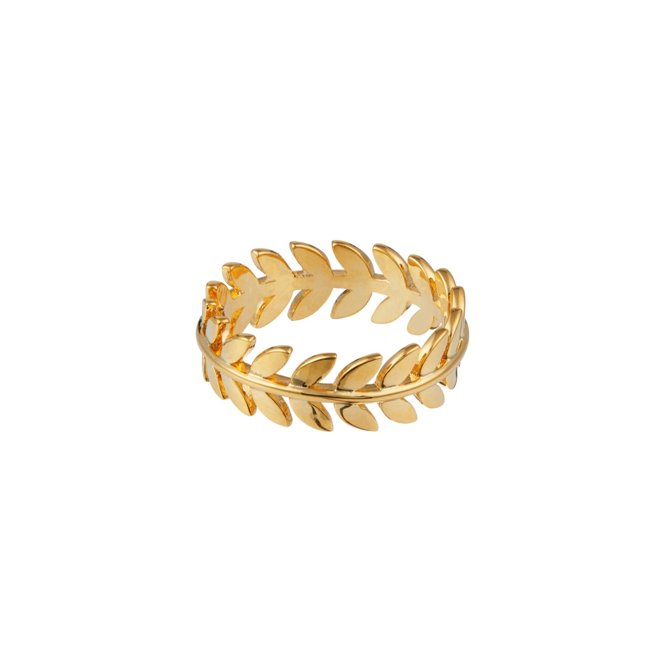 Metal Leaf Ring - Gold M/L - Orelia London