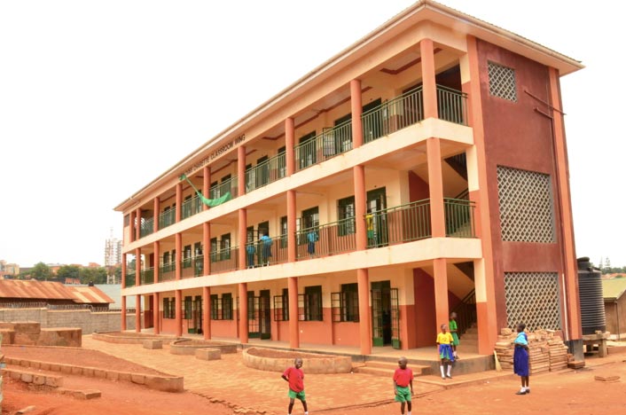 Louise Charette Wing new classroom construction at Kamwokya Primary School in Kampala, Uganda