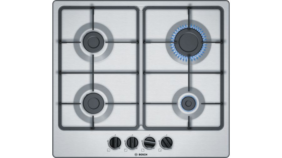 Bosch 60cm 4 Burner Gas Hob Stainless Steel Serie 4