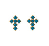 Turquoise Cross Earrings