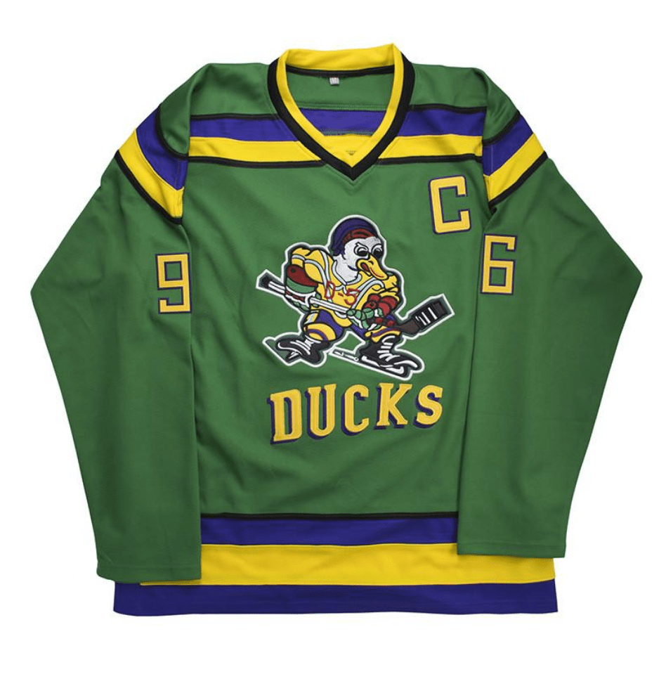  D-5 Mighty Ducks Baseball Jersey #96 Conway #99 Banks Jersey,Movie  Baseball Jersey for Men (Small, 96 Black) : Clothing, Shoes & Jewelry