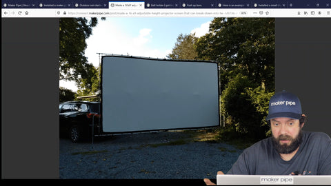 DIY projector screen frame 