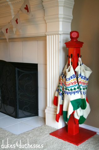 diy christmas stockings hanger maker pipe