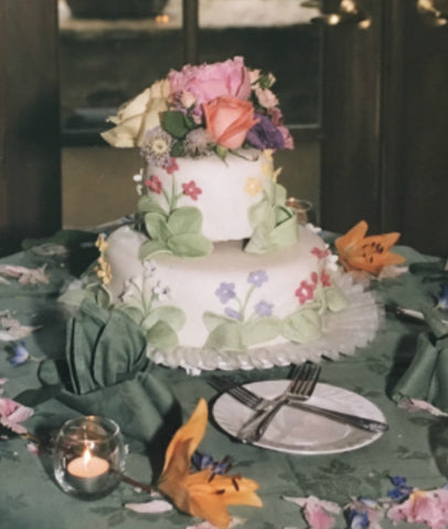 Wedding Cake Table at the 1997 Wedding of Matt & Jen Edmondson