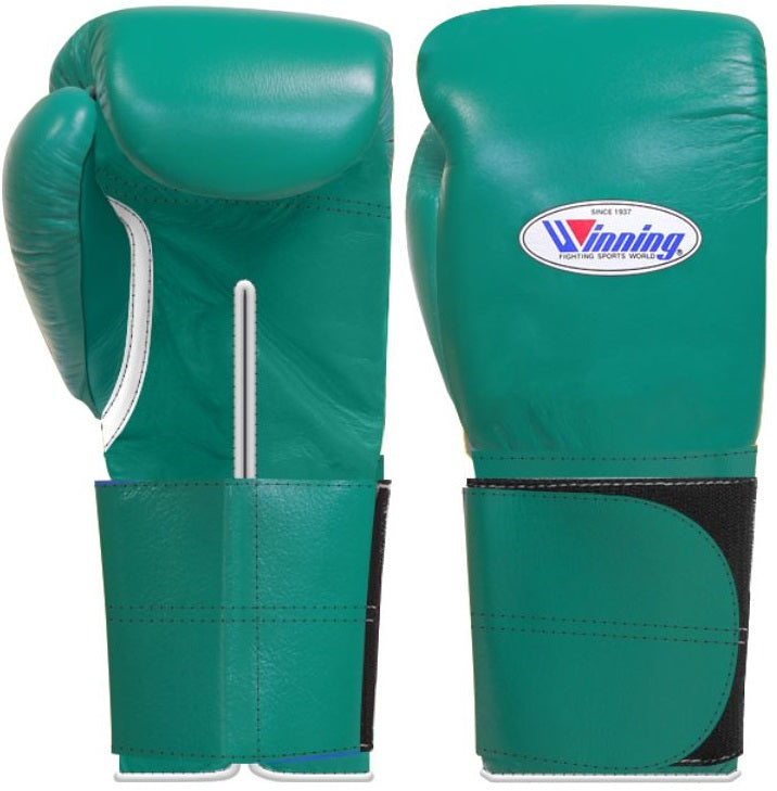 green winning gloves