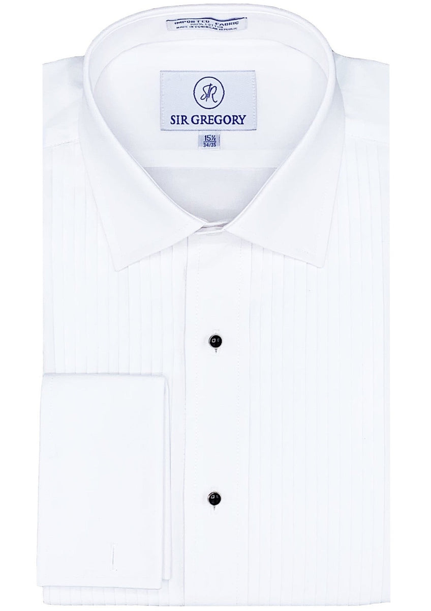 100% High Quality Cotton Lay-Down Collar Tuxedo Shirts.