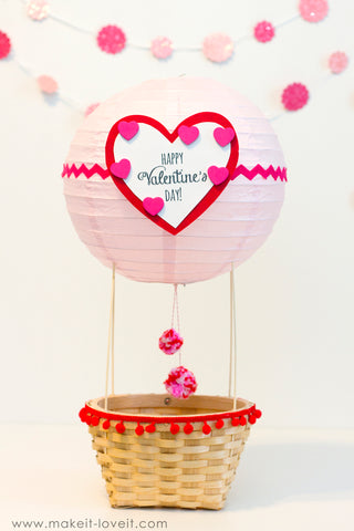 Hot air balloon Valentine's day box