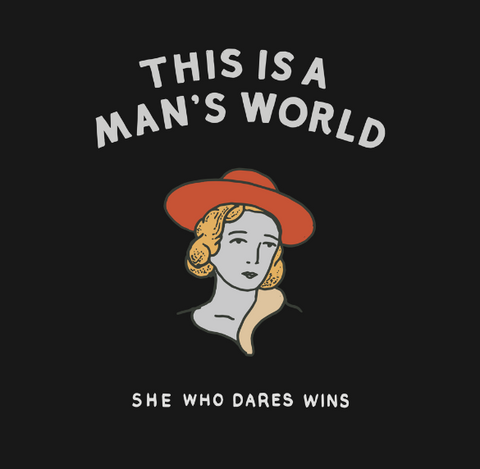 This is a man's world logo