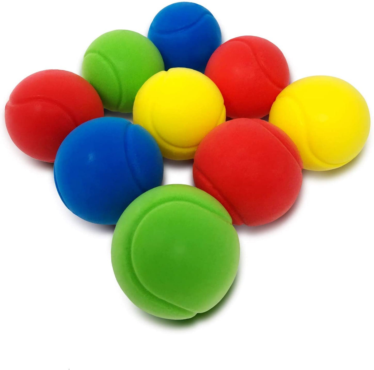 E-Deals Soft Sponge Tennis Balls Pack of 6 Assorted Colours Outdoor Indoor 