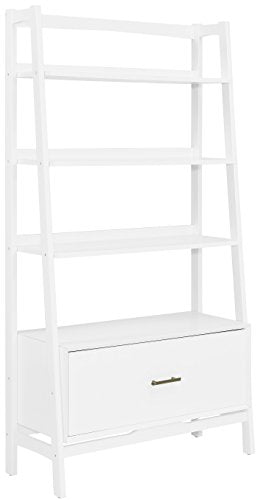 Crosley Furniture Landon Large Etagere Bookcase White Eco