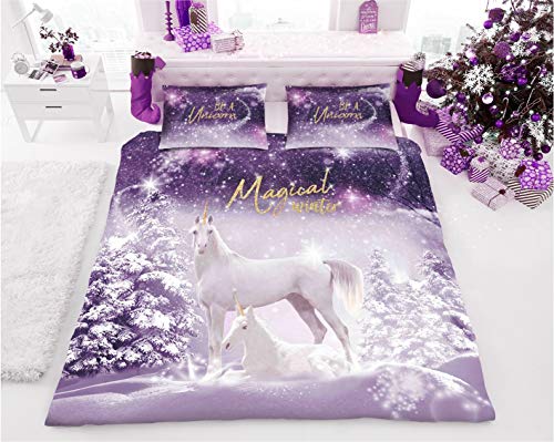 christmas unicorn duvet