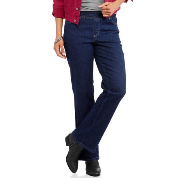 Vroeg Karakteriseren scheuren Real Size Women's "Super Stretchy" 5 pocket Pull-On Bootcut Jean