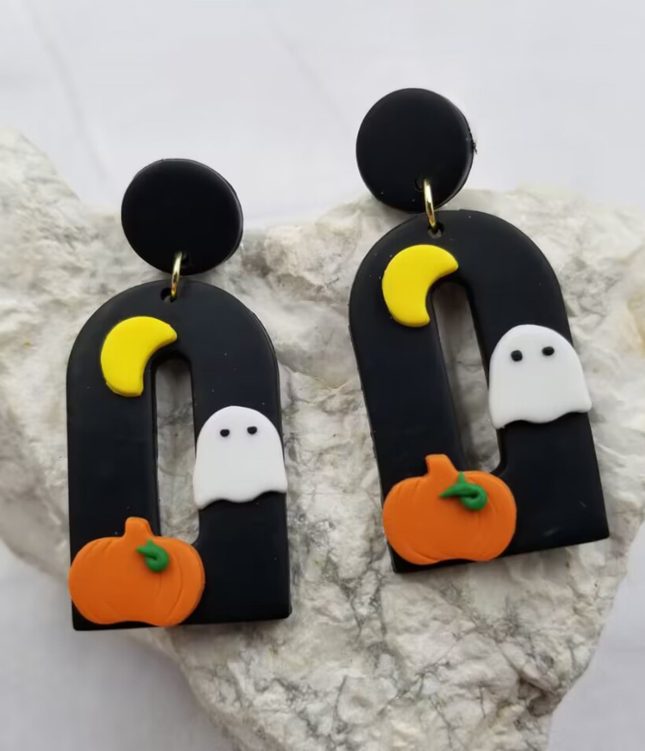 Halloween Clay Pumpkin Ghost Earrings
Halloween Clay Pumpkin Ghost Earrings